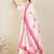 Floral Embroidered V-Neck Thread Work A-Line Kurta & Trousers With Dupatta