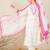 Floral Embroidered V-Neck Thread Work A-Line Kurta & Trousers With Dupatta