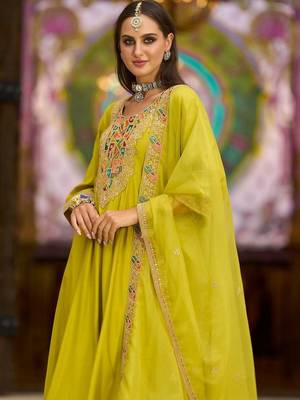 Women Ethnic Motifs Embroidered Thread Work Kurta with Trousers & With Dupatta 6