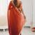 Maroon & rust fendy satin shaded with lace border saree with blouse