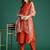 Women Floral Pleated Cotton Kurta with Trousers & With Dupatta