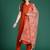 Women Floral Pleated Cotton Kurta with Trousers & With Dupatta