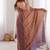 Copper fendy satin heavy embroidery sequins work saree with blouse