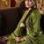 Embroidered Round Neck Straight Kurta With Trousers & Dupatta