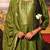 Embroidered Round Neck Straight Kurta With Trousers & Dupatta
