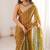 Gold fendy satin heavy embroidery sequins work saree with blouse
