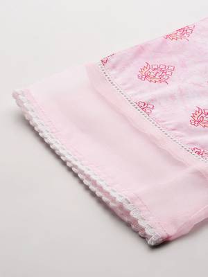 Floral Printed Cotton Kurta with Trousers 8