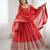women's embroidery work crunchy silk blend flared anarkali and dupatta set