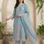 Women Floral Embroidered Thread Work Kurta with Trousers & With Dupatta