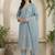 Women Floral Embroidered Thread Work Kurta with Trousers & With Dupatta
