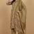 Floral printed cotton round neck kurta trouser & dupatta set