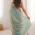 Aqua blue fendy satin heavy embroidery sequins work saree with blouse