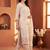 Women Floral Printed Thread Work Linen Kurta with Trousers & With Dupatta