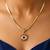 Gold cubic zirconia gold plated necklace for women