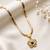 Gold cubic zirconia gold plated necklace for women