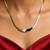 Gold cubic zirconia gold plated necklace for women