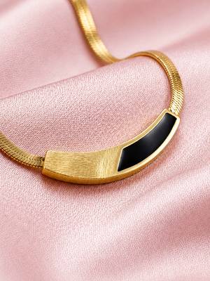 Gold cubic zirconia gold plated necklace for women 3