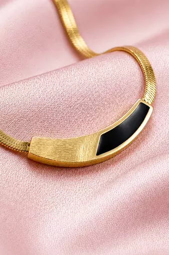 Gold cubic zirconia gold plated necklace for women