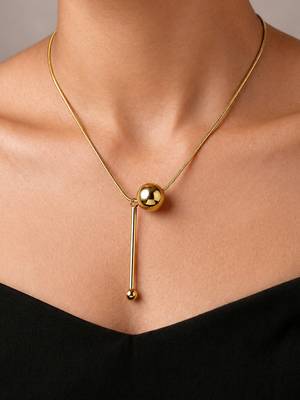 Gold cubic zirconia gold plated necklace for women 1
