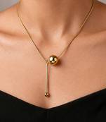 Gold cubic zirconia gold plated necklace for women
