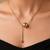 Gold cubic zirconia gold plated necklace for women