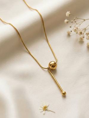 Gold cubic zirconia gold plated necklace for women 2