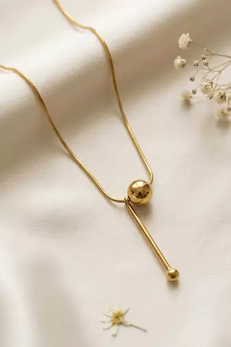 Gold cubic zirconia gold plated necklace for women