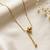 Gold cubic zirconia gold plated necklace for women