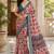 Dusty pink lichi silk floral print saree with blouse