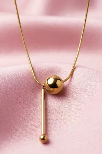 Gold cubic zirconia gold plated necklace for women