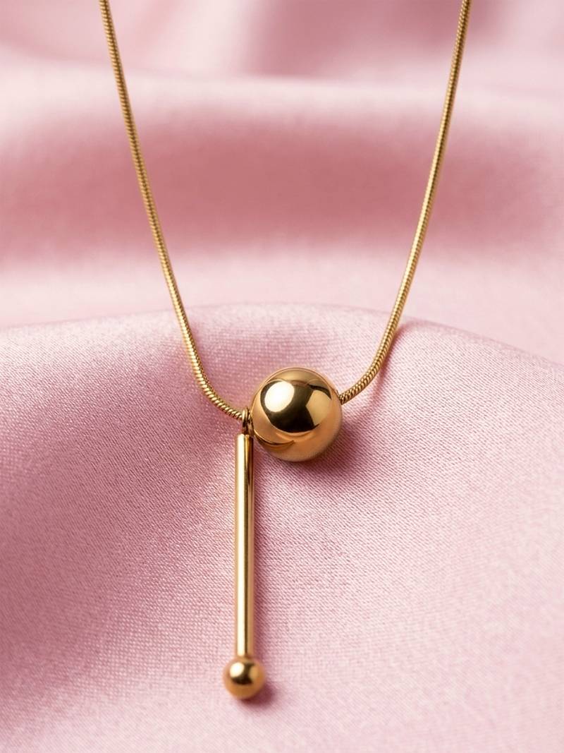 Gold cubic zirconia gold plated necklace for women