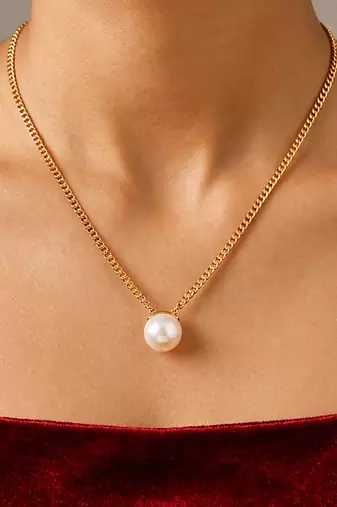 Gold cubic zirconia gold plated necklace for women