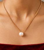 Gold cubic zirconia gold plated necklace for women