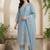 Women Floral Embroidered Thread Work Kurta with Trousers & With Dupatta