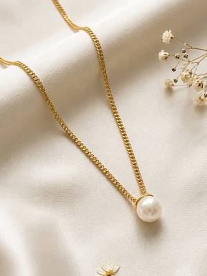 Gold cubic zirconia gold plated necklace for women 2