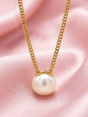 Gold cubic zirconia gold plated necklace for women 3