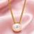 Gold cubic zirconia gold plated necklace for women