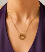 Gold cubic zirconia gold plated necklace for women