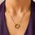 Gold cubic zirconia gold plated necklace for women