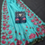 Blue Color Printed And Hand Work Silk Blend Saree
