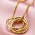 Gold cubic zirconia gold plated necklace for women