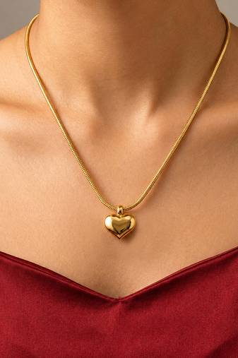 Gold cubic zirconia gold plated necklace for women