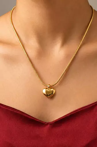Gold cubic zirconia gold plated necklace for women