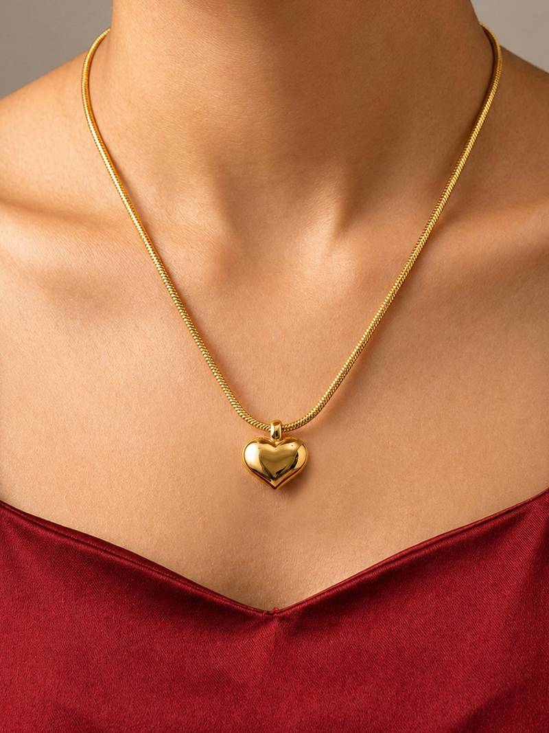 Gold cubic zirconia gold plated necklace for women