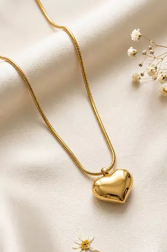 Gold cubic zirconia gold plated necklace for women