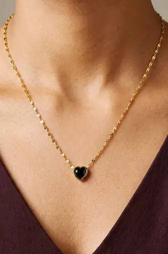 Gold cubic zirconia gold plated necklace for women