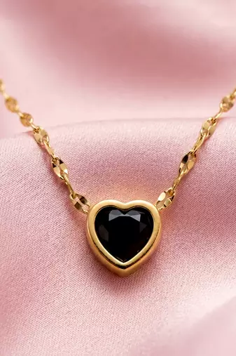 Gold cubic zirconia gold plated necklace for women