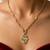 Gold cubic zirconia gold plated necklace for women