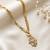 Gold cubic zirconia gold plated necklace for women