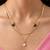 Gold cubic zirconia gold plated necklace for women